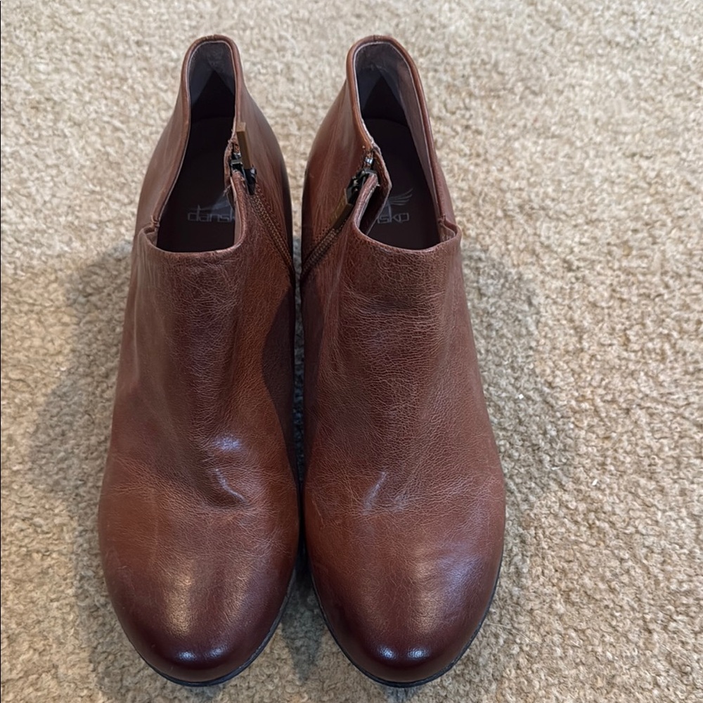 Dansko Brown Ankle Boots with Classic Slip-On Style